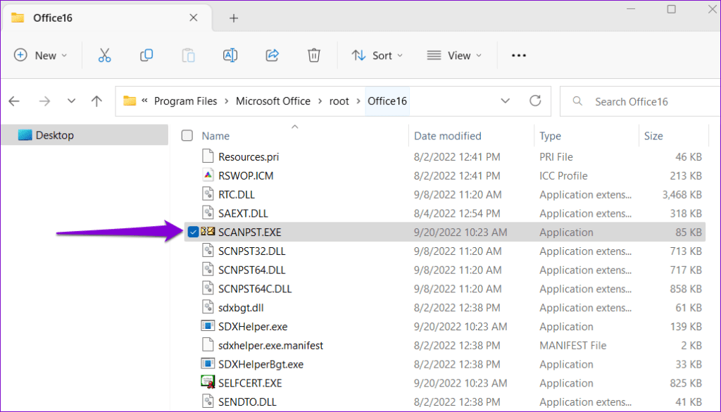 Scan Outlook Inbox 1