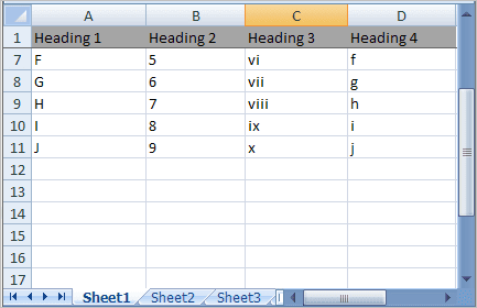 Scroll Headers Intact