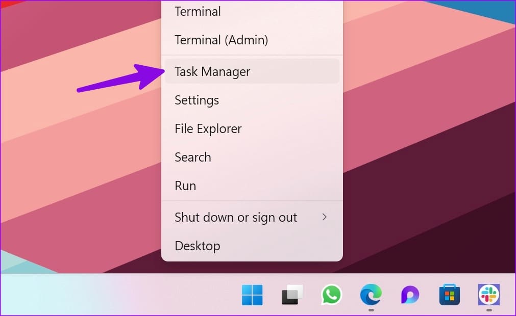 open task manager on Windows