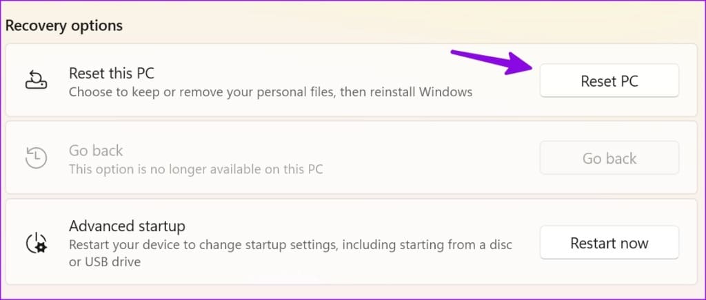 reset PC