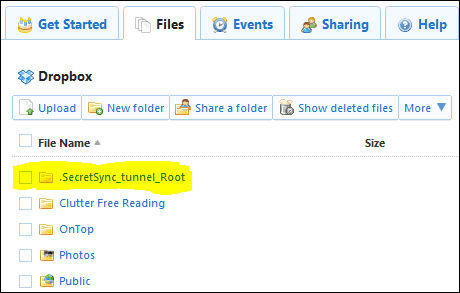 Secret Sync Folder In Dropbox