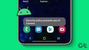 Security Policy Prevents Camera Use