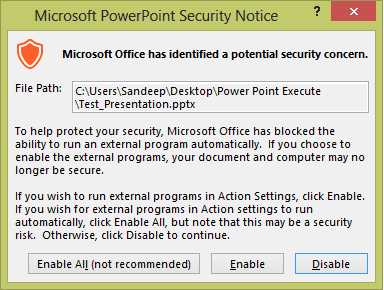 Security Warning