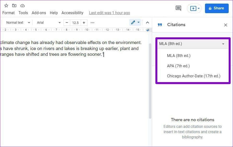 Select Citation Format