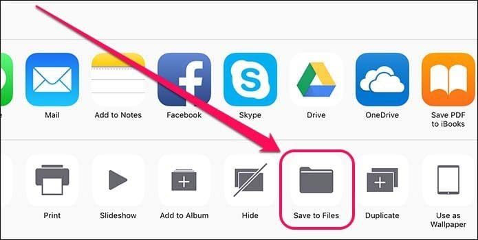 Select Save To Files Option