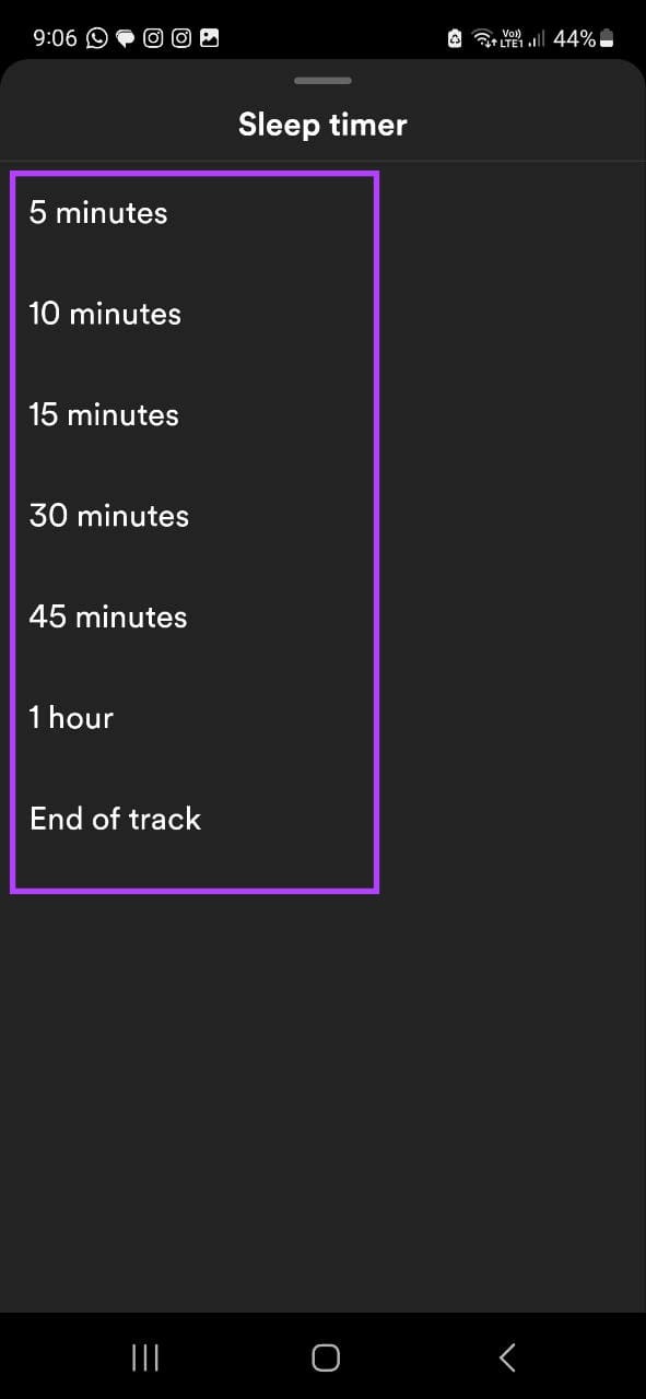 Set Sleep timer duration