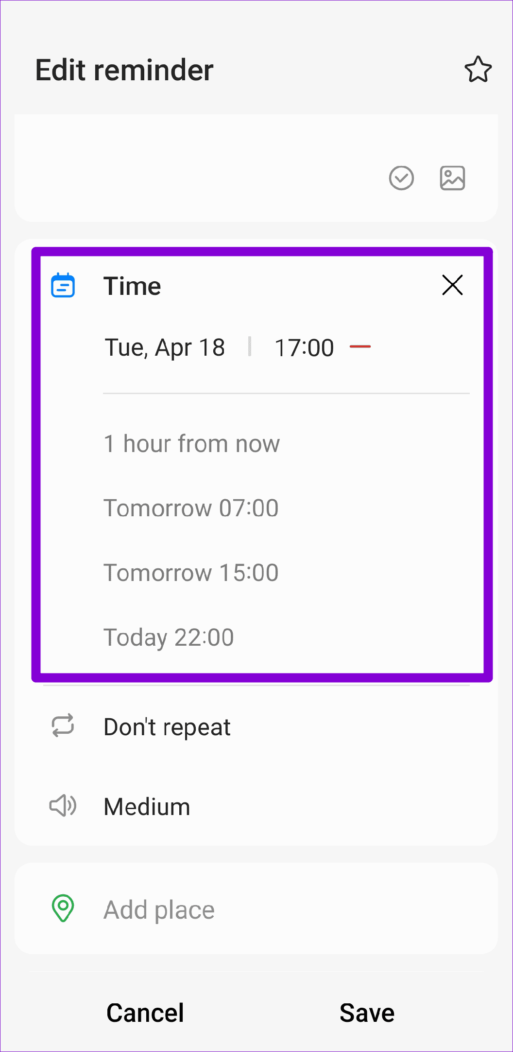 Set Time for Reminder on Samsung Phone
