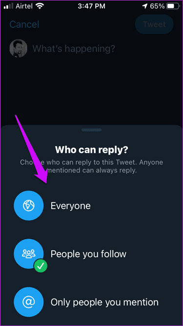 Set Who Can Reply to Your Tweet on Twitter 13