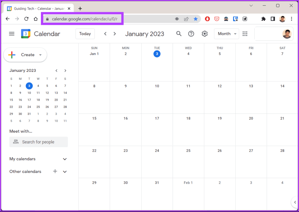 Go to Google Calendar