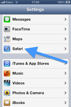 Setting Safari2