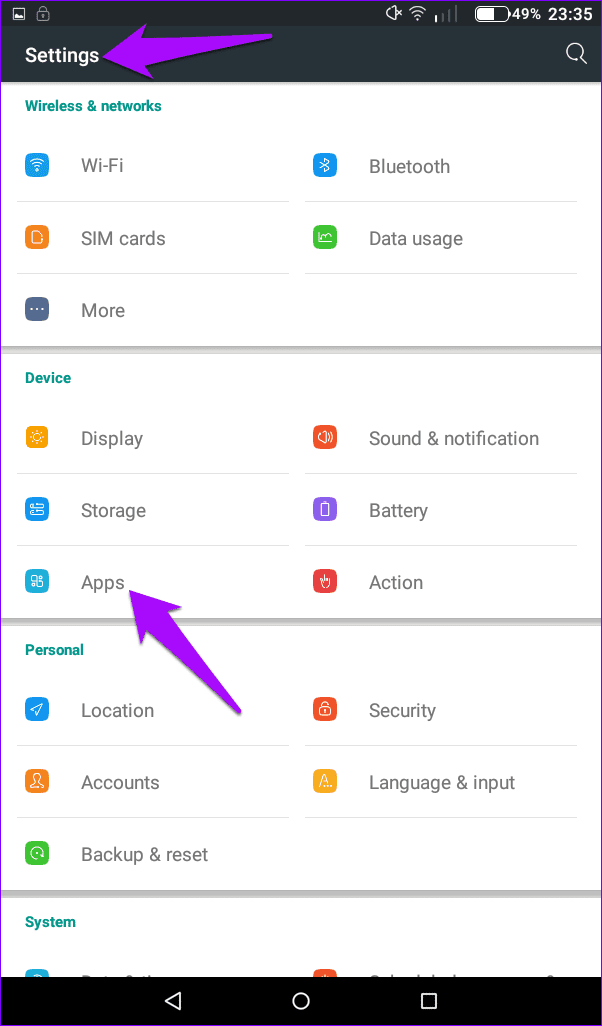 Settings Apps