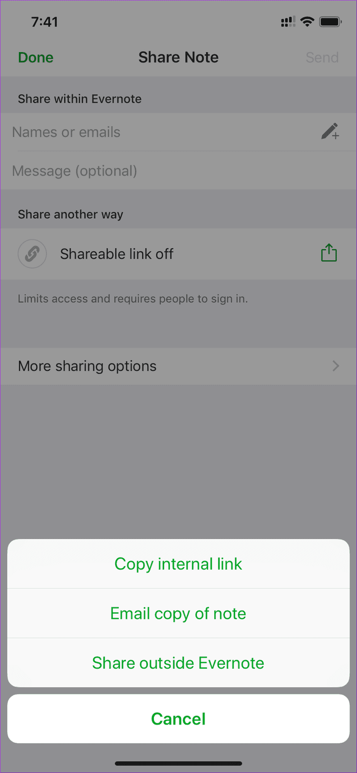 Share Evernote