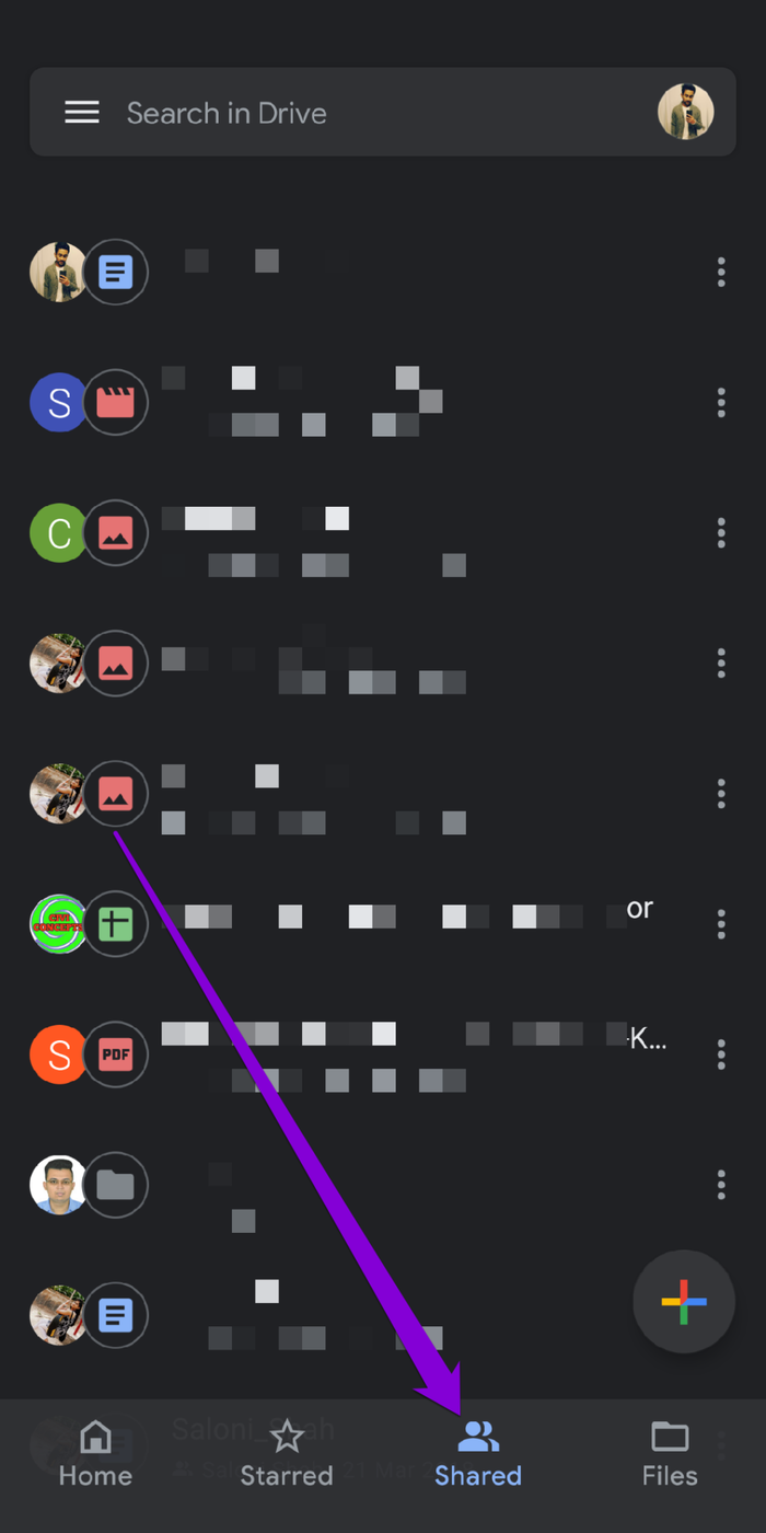 Shared Tab in Google Drive