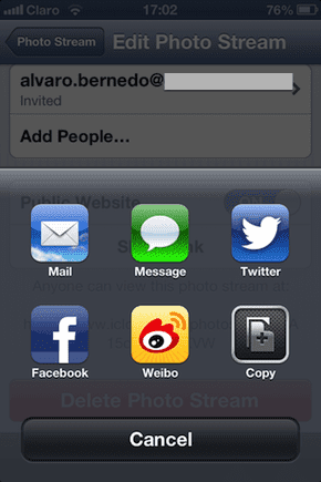 Sharing Photo Stream