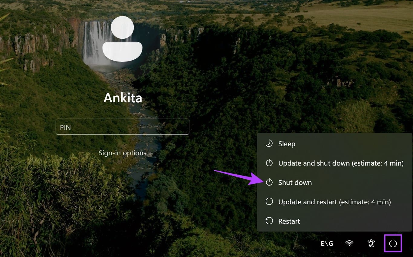 Shut down Windows 11