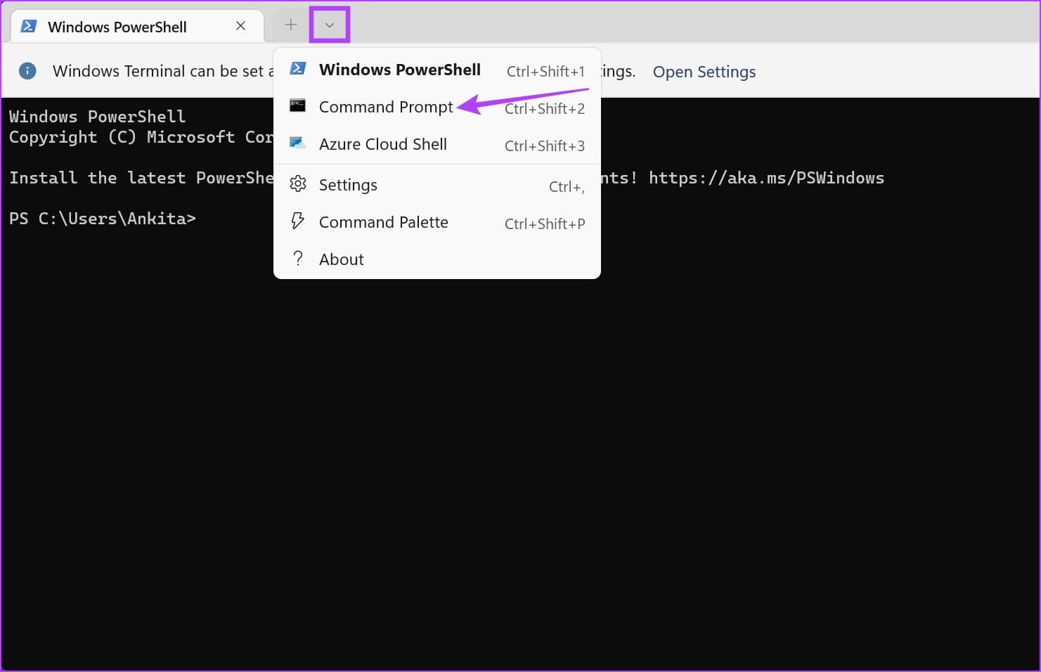 Open Command Prompt