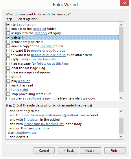 Shutdown Start Application