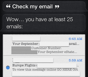 Siri Checks Email