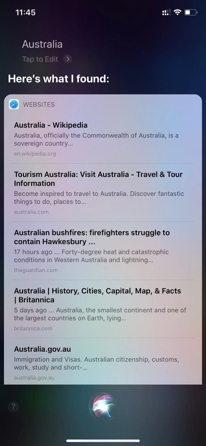Siri Google