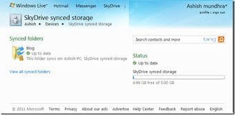 Skydrive Storage Online