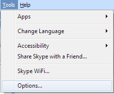 Skype Tools Options