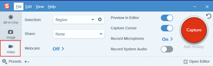 Snagit Screen Recording