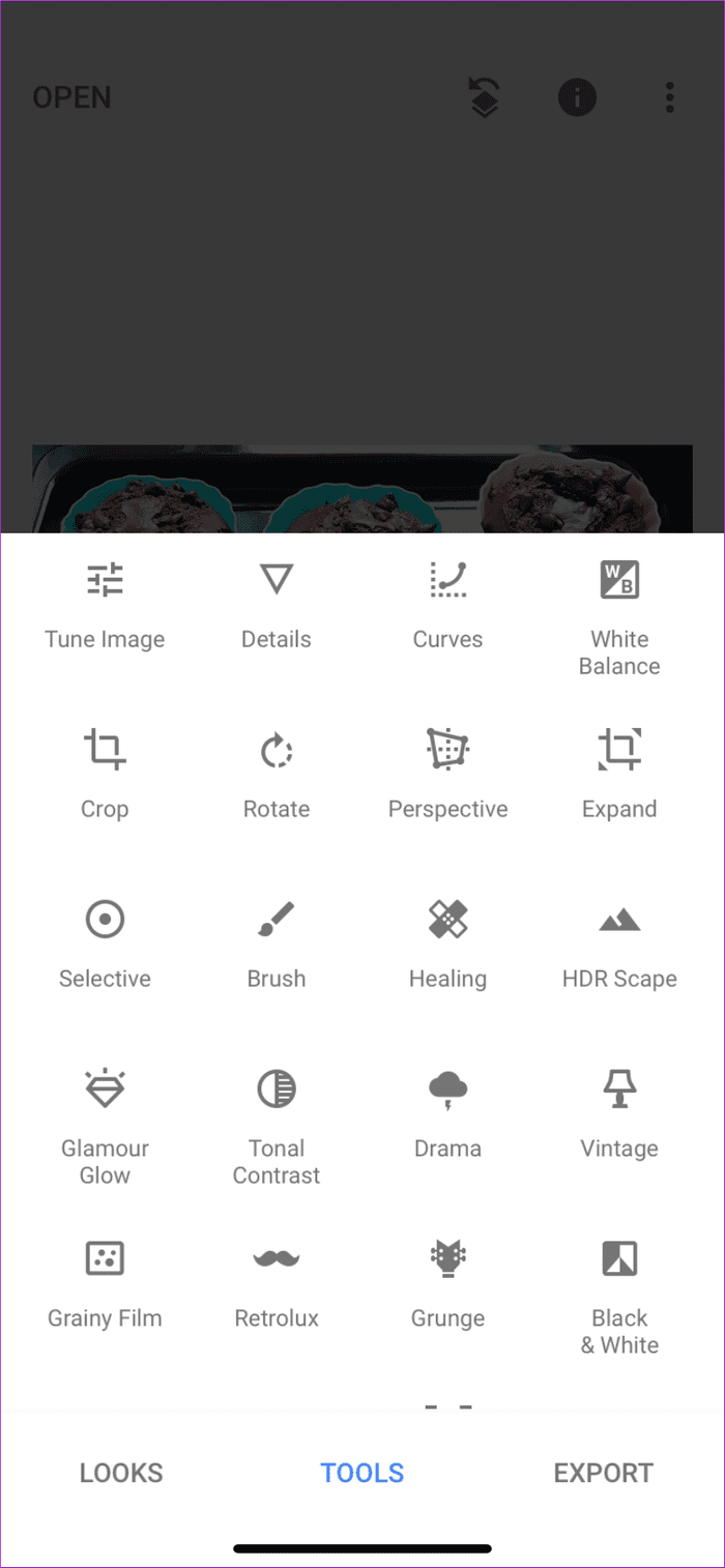 Snapseed Options
