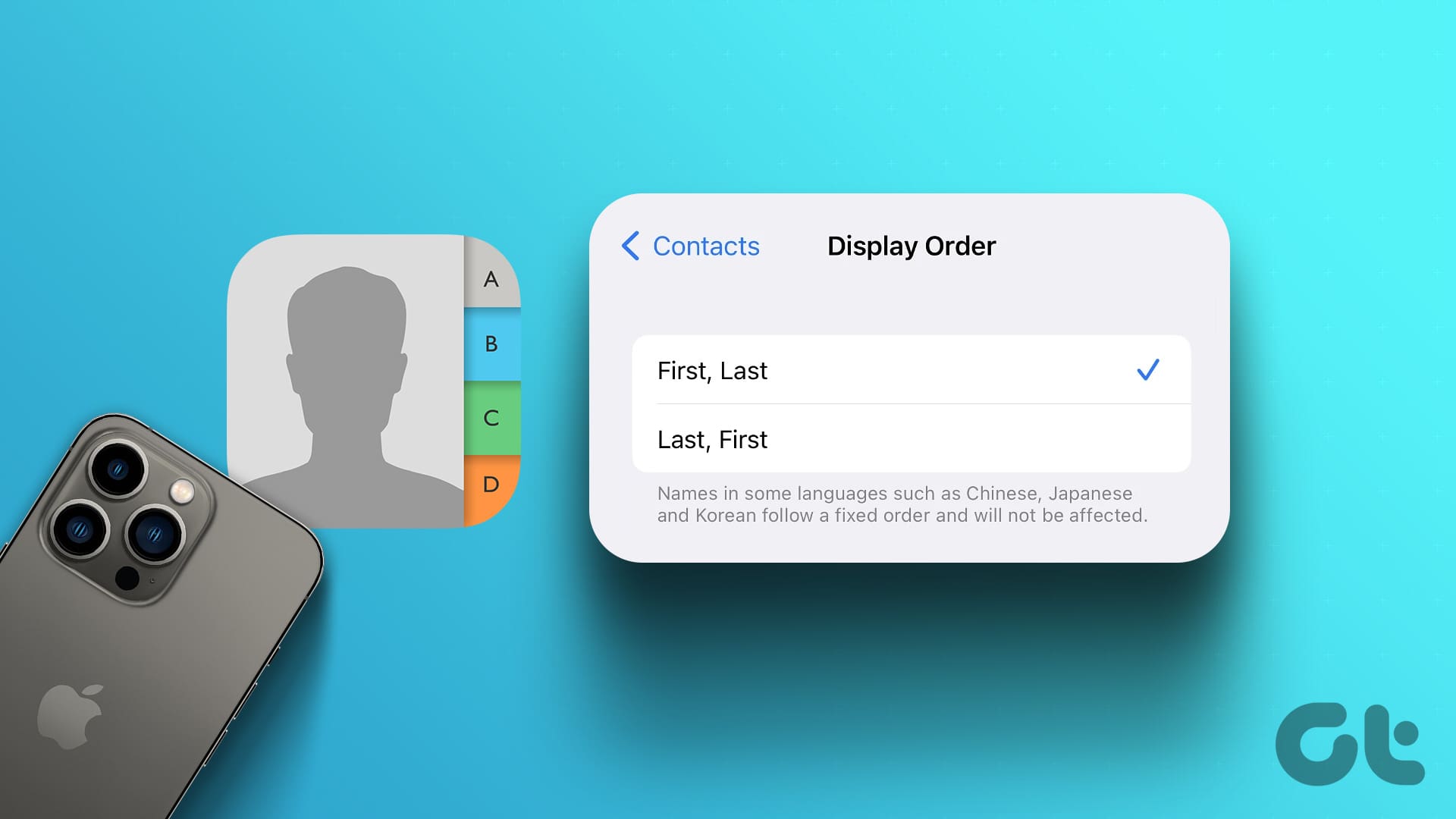 How to Sort contacts on iPhone
