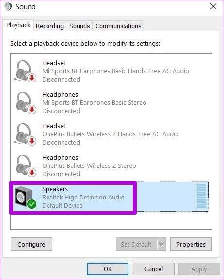 Sound Settings