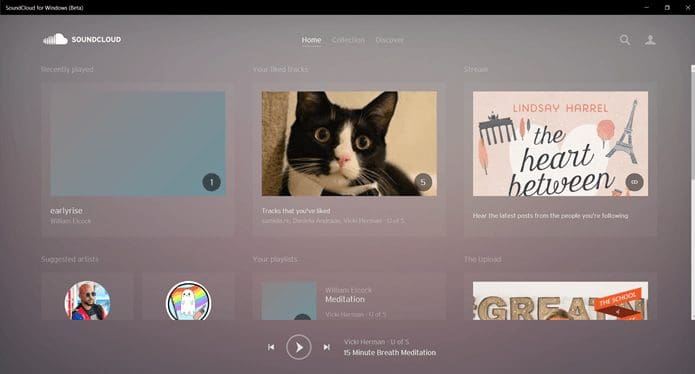 Soundcloud Windows10 App