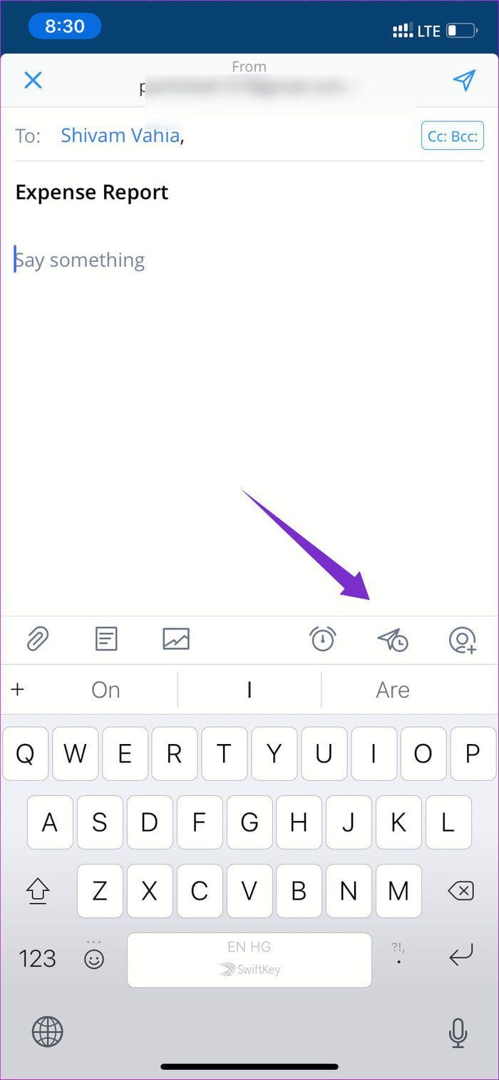 Spark Compose Email Option