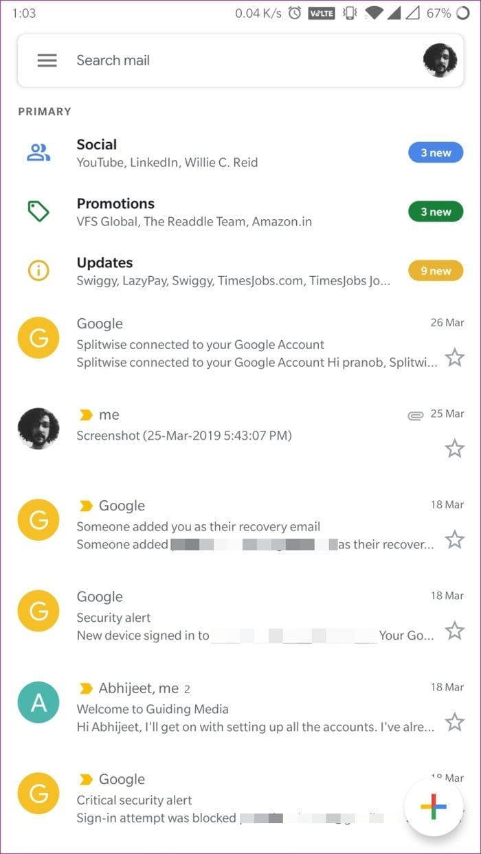 Spark Vs Gmail 1 1 1 1