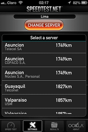 Speed Test Servers