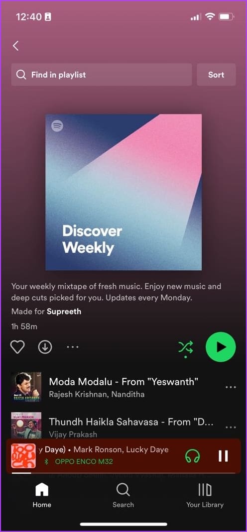 Spotify Discover Weekly