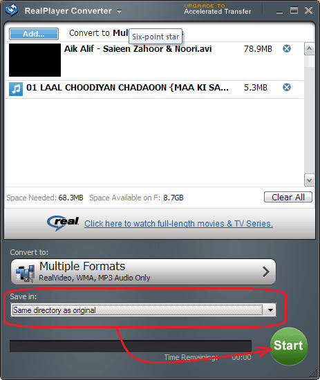 Start Conversion