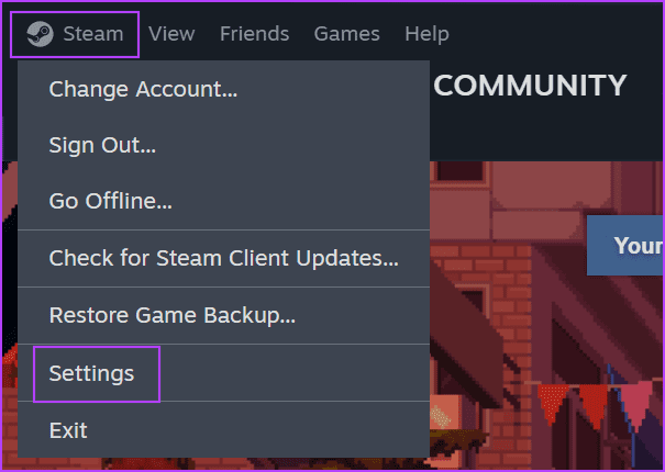 Steam Settings