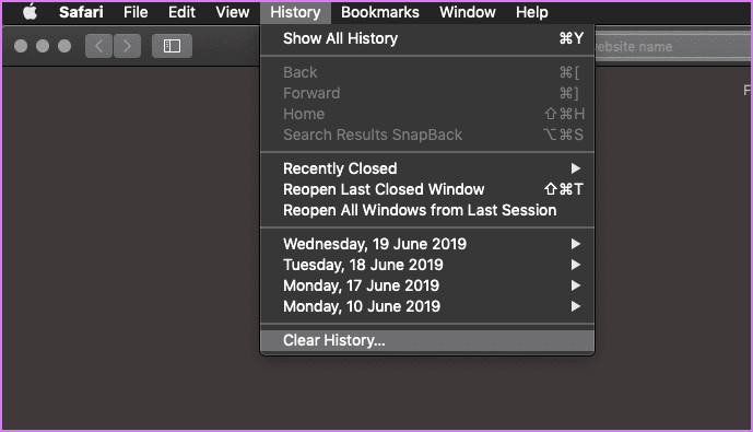 Step 1 Remove History Safari Settings Mac Os