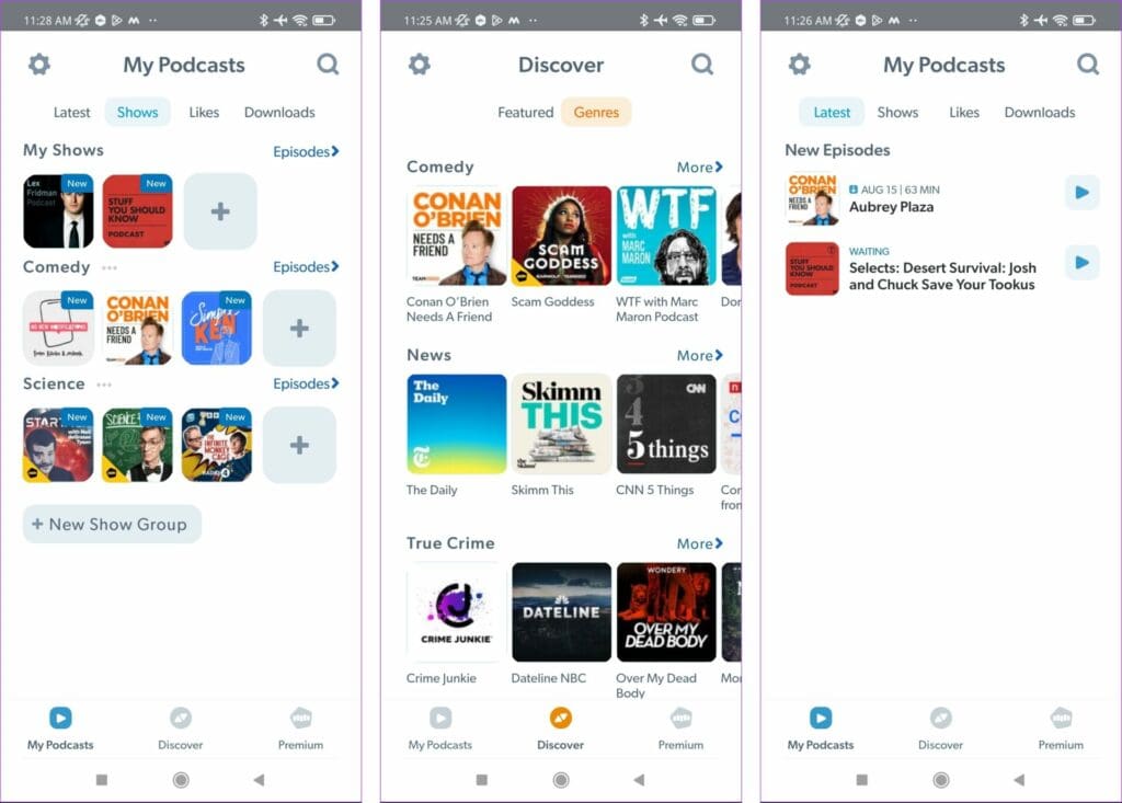 Stitcher Podcast app for Android