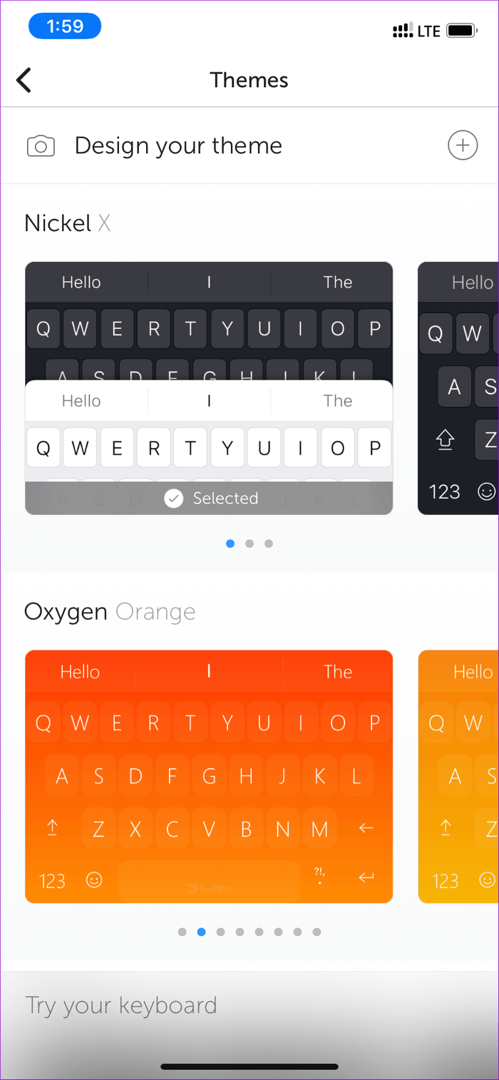 Swift Key Theme