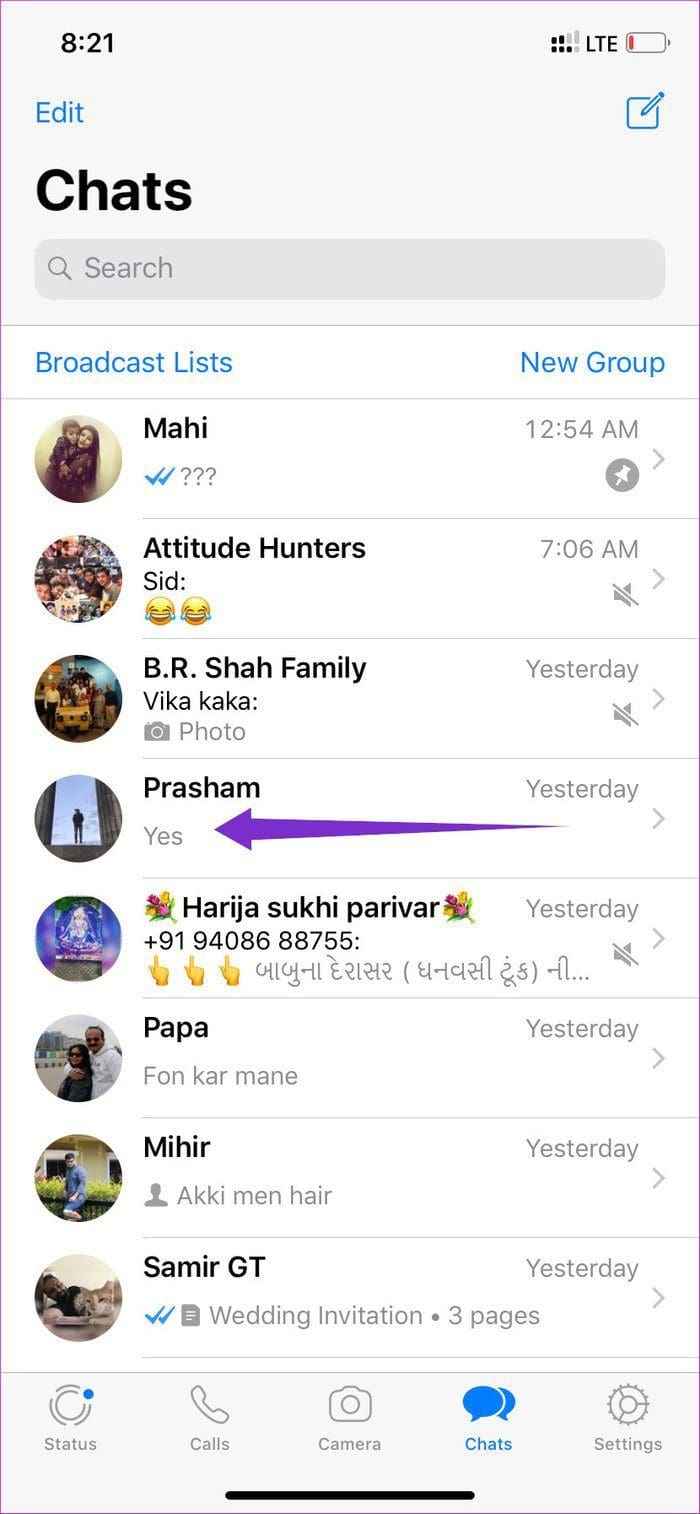 Swipe Left In Whats App