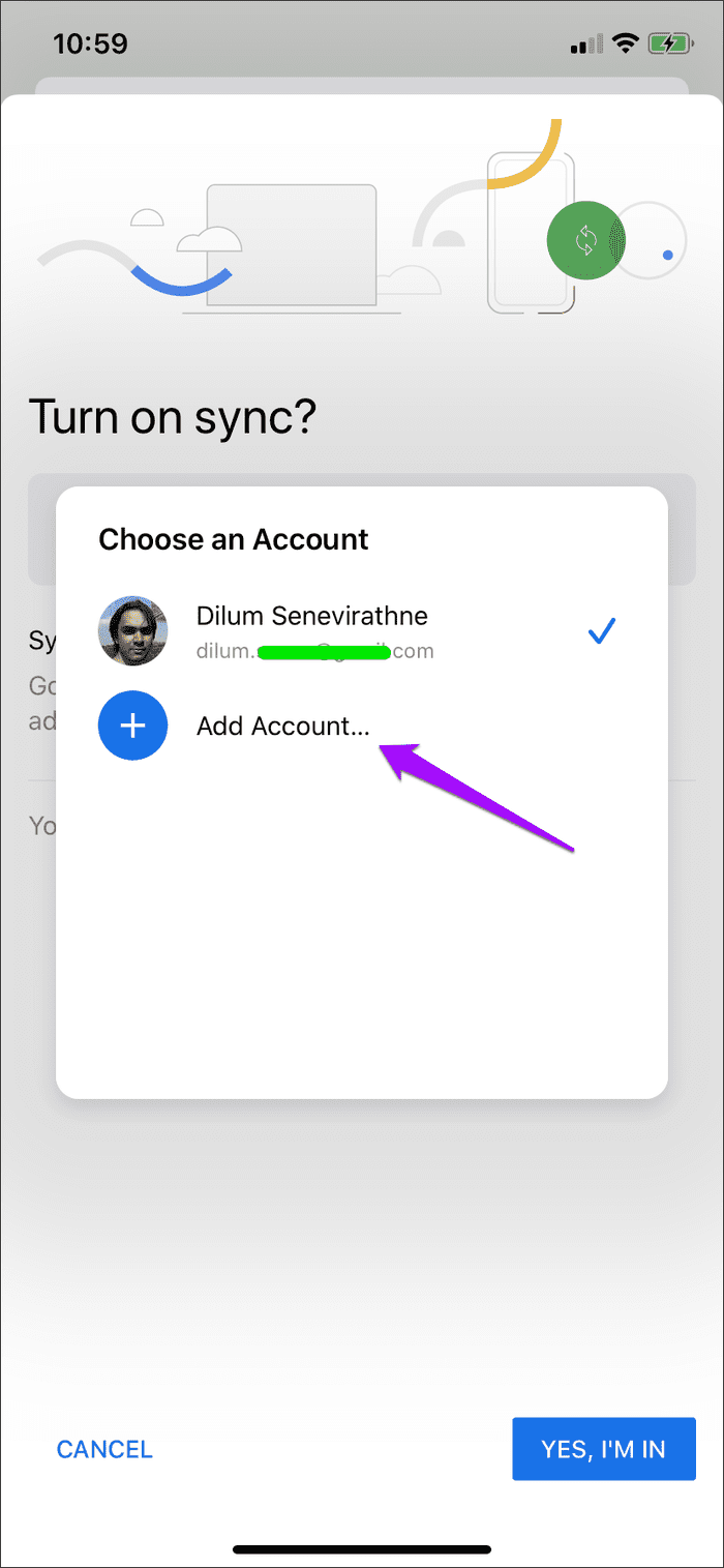 Switch Google Accounts Chrome 6