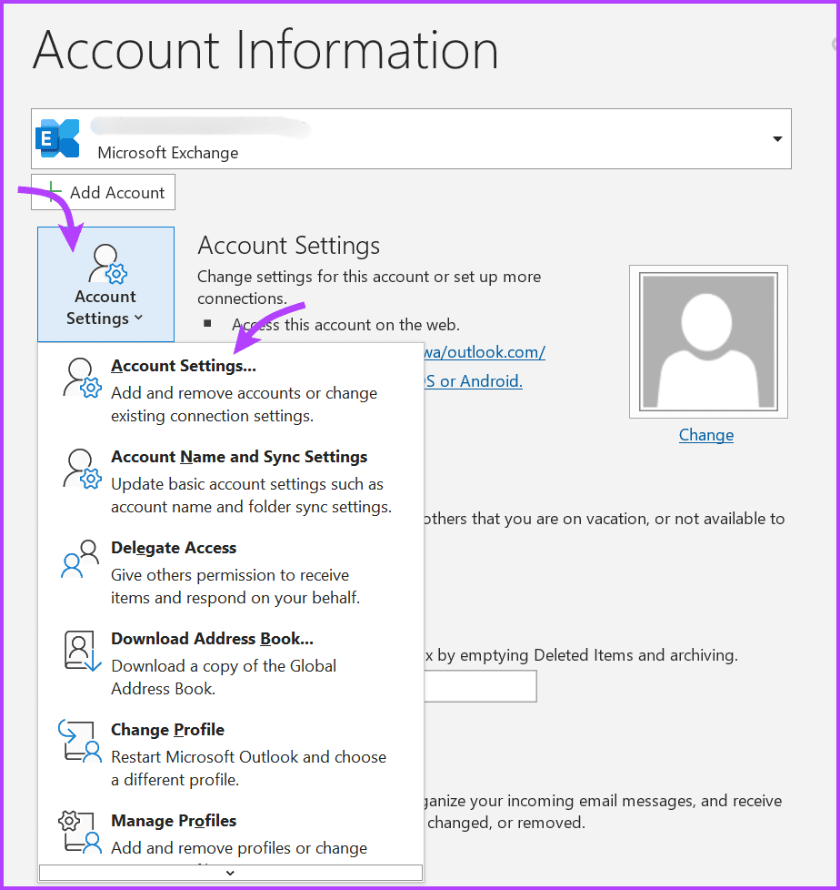 Go to Account Settings