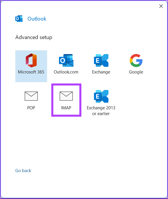 IMAP account settings