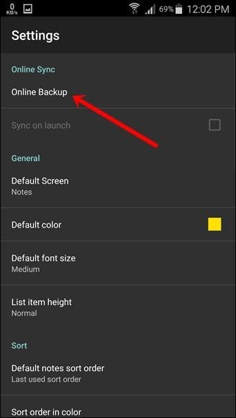 Sync And Transfer Color Note Notes From Android To Other Devices 3