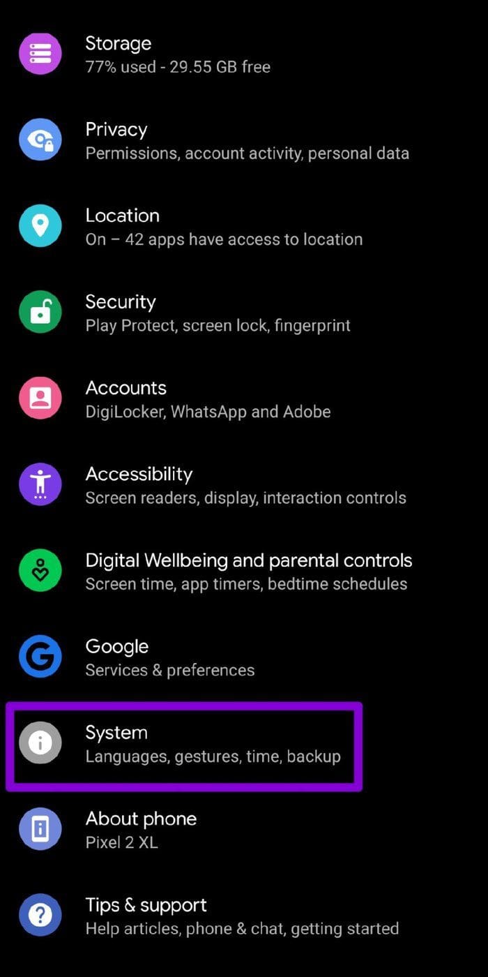 System Settings