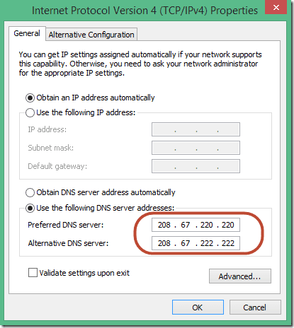 Tcp Ip 4 Dns Settings