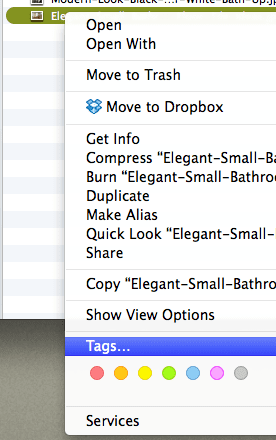 Tags Contextual Menu