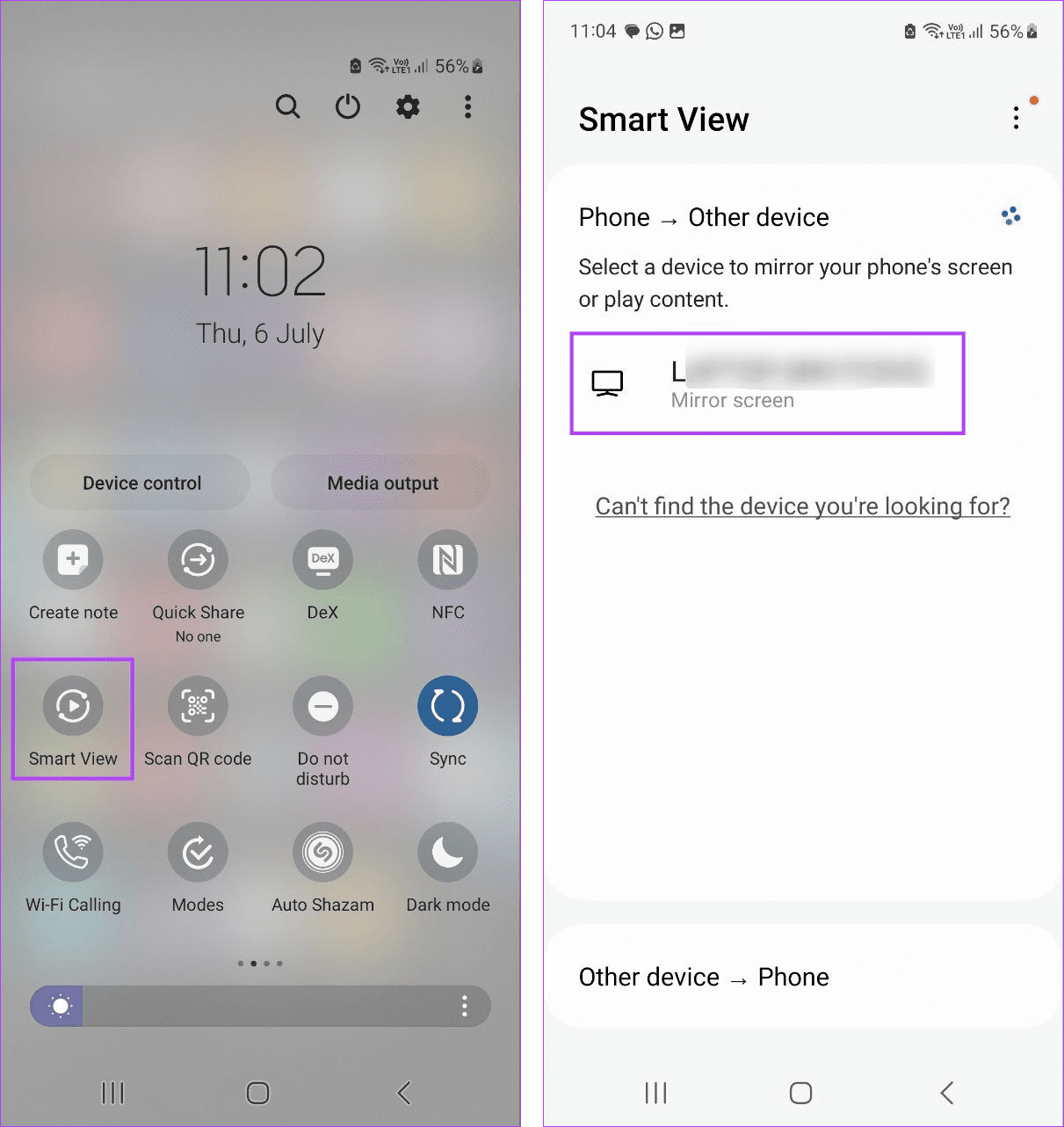 Mirror Android screen