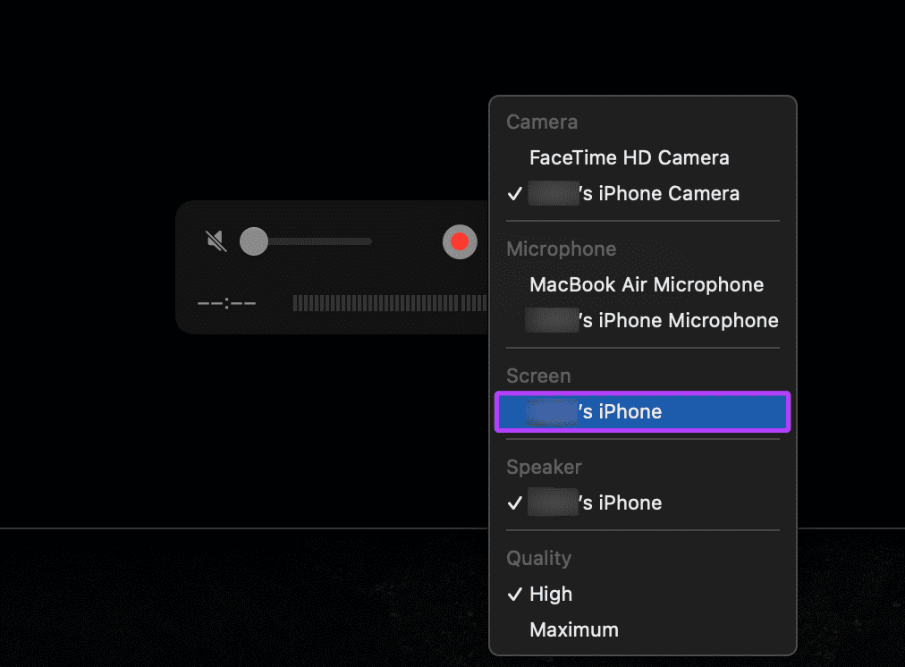 Select your iPhone