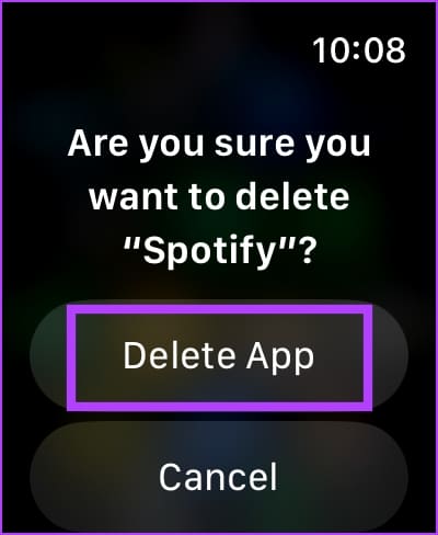 Tap on Delete App 5